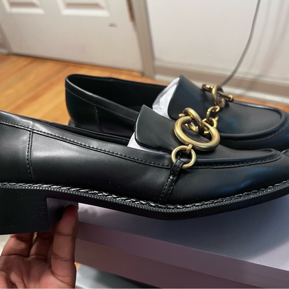 Charles and Keith chain link loafers